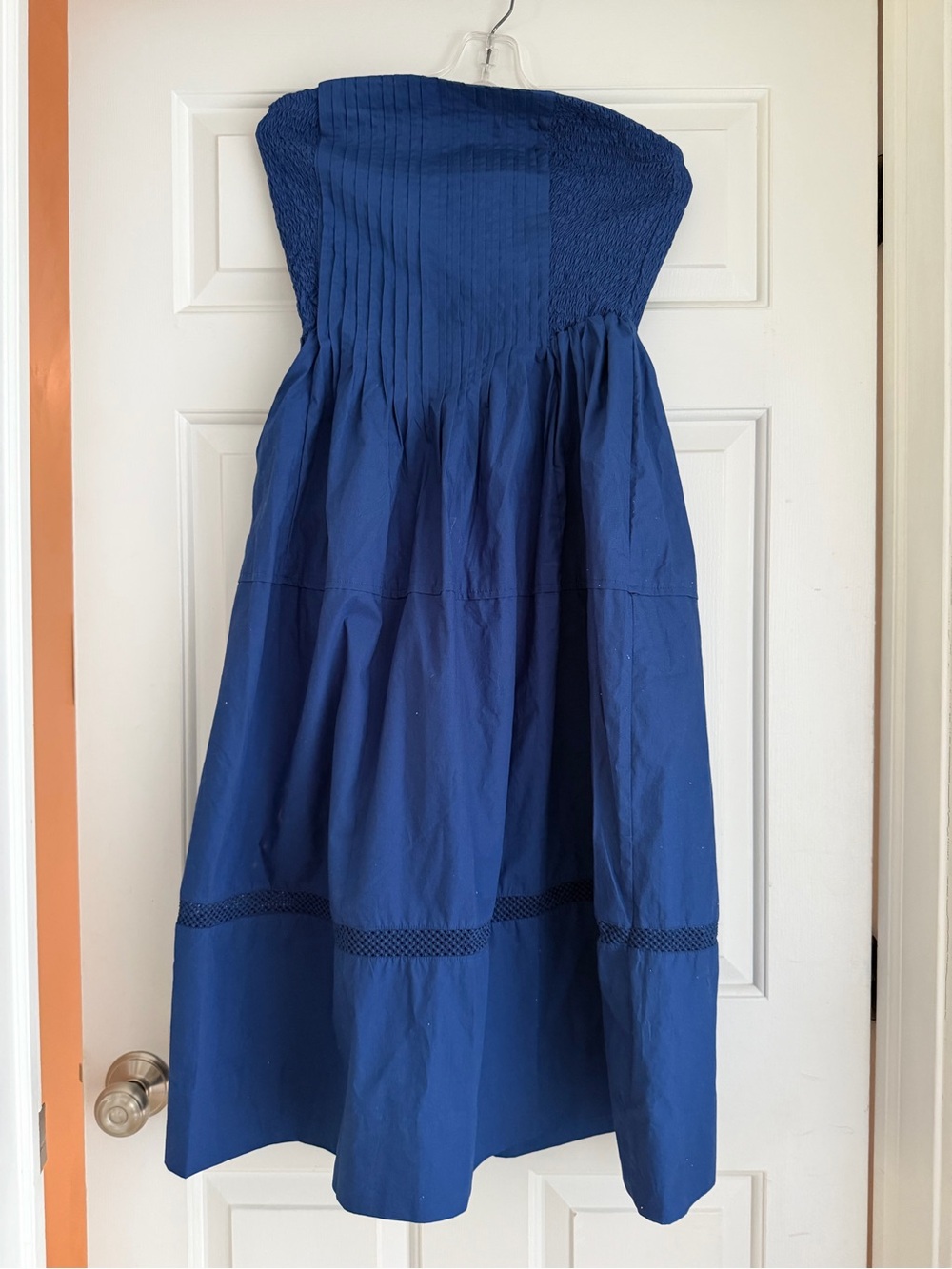NWT Anthropologie cotton strapless midi dress size M - Picture 7 of 8
